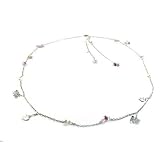 Natural Pearl and Flourite 30-40 in Adjustable Belly Chain