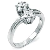 Sterling Silver Cubic Zirconia Star CZ Ring - size 5