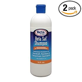 Beta Sal Medicated Shampoo for Dandruff, Psoriasis, and Seborrheic Dermatitis, 16-Ounce Bottles (Pack of 2)