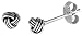 Tiny Sterling Silver Knot Stud Earrings