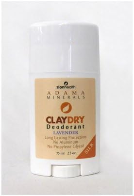 New - Zion Health Claydry Silk Deodorant - Lavender - 2.5 oz