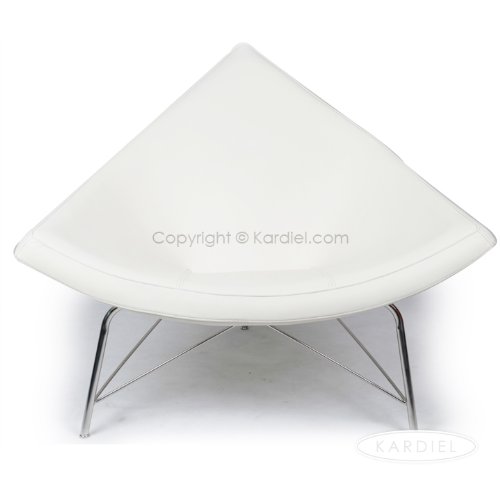 Coconut Chair, White Aniline Leather