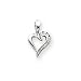 14k White Gold Heart Pendant Mounting