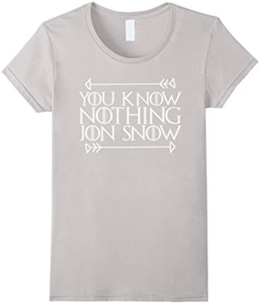 Women's You Know Nothing Jon Snow Shirt Small Silver