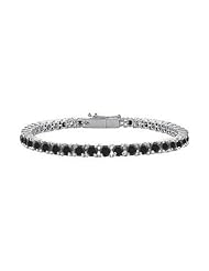 Black Diamond Tennis Bracelet 925 Sterling Silver - 5.00 CT Diamonds