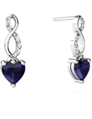 Genuine Sapphire 14kt White Gold Earrings