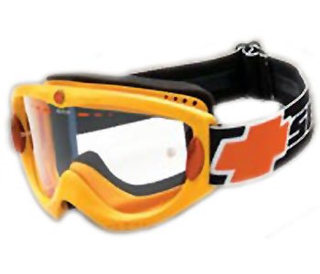 Spy Alloy Motorcycle Goggles Yellow-Orange Frame w/Clear Lens w/Post