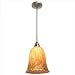 Laura Manhattan Bell Glass Pendant Finish: Rust, Glass Color: Cognac