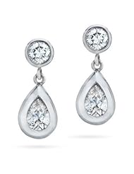 1.50 ct Ladies Round Cut Diamond Drop Earrings