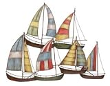 6 Sailboats Metal Wall Art Sculpture 33