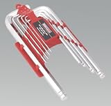 Long Ball-End Hex Key Set 9pc Fully Polished