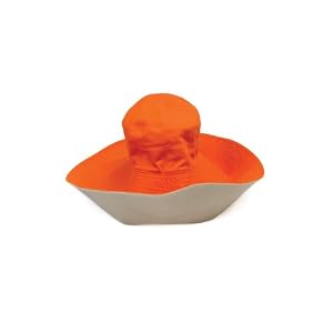 Keep It Simple With Katie Brown Wide Brim Lightweight Garden Hat, Reversible Natural/Orange