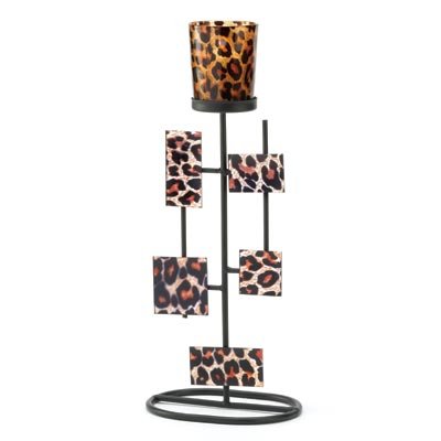 Geometric Animal Leopard Print Candle Holder