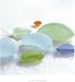 Celia Pearson Sea Glass Softly Rounded Art Print Poster - 13x13 custom fit with RichAndFramous Black 13 inch Poster Hangers