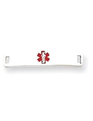14k Gold White Gold Medical Jewelry ID Plate