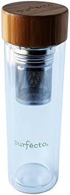 Tea Infuser Water Bottle - Make Wonderful Tea and Fruit Infusions and Create Your Own Delicious Drinks Inside The Double-wall Glass Tumbler with Stainless Steel Tea Filter, Great for Indoors and Outdoors!