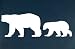 Vinyl Wall Art Decal Sticker Polar Bear Set (Big) Mother & Baby