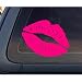 Kiss Mark Lips 6" Car Decal / WINDOW Sticker - HOT PINK