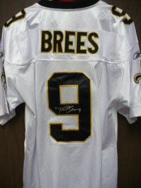 Signed Brees, Drew (New Orleans Stains) Authentic Reebok New Orleans Saints Jersey