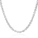 Sterling Silver Rolo Necklace w/ Lobster Lock, 17