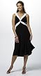TWIST-FRONT KNIT DRESS WITH GRADUATED HEMLINE