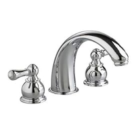 American Standard T980.732.297 Hampton Deck-Mount Tub Filler Trim Kits - Satin Nickel/Brass Mix (Pictured in Chrome)