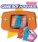 Nintendo Gameboy Advance Gummy Candy Container featuring Mario, Donkey Kong, Legend of Zelda, and More (One Random Color)