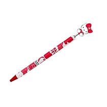 Japanese Sanrio Ballpoint Pen Clear Red Hello Kitty