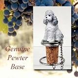 Poodle Sport Cut Dog Wine Bottle Stopper - Gray