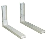 White Microwave Brackets with Extending Arms