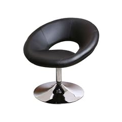 Design - Lounge Sessel Cocktailsessel Schwarz - M-60308-B - Gestell Metall Verchromt - Sitz Schwarz