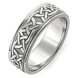 CE4842 7.5mm Celtic Design 14Kt Wedding Ring