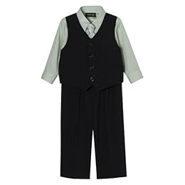 Product Image Infant/Toddler Boys' Cherokee? 4pc Vest and Tie Set - Black/Green