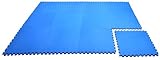 48 Square Feet (Set of 12) 24" X 24" X~9/16" Extra Thick Waterproof Blue Wonder Mats