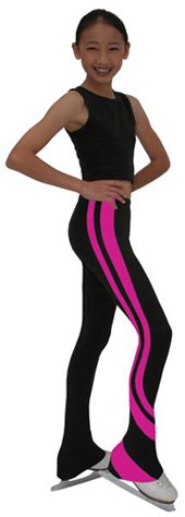 Chloe Noel P26 Black/Fuchsia Swirls Skate Pants - Adult Small