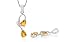 Pear Cut Citrine Pendant Sterling Silver