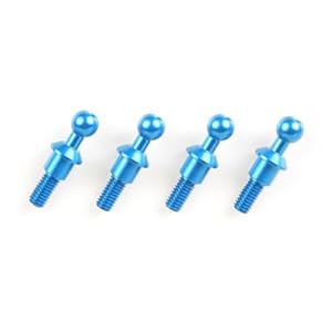 【クリックでお店のこの商品のページへ】Amazon.co.jp ｜ OGパーツ OG.40 4×3mmアルミ段付きピロボール4本 (ブルー) 40540 ｜ ホビー 通販