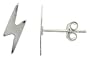 Tiny Sterling Silver Lightning Bolt Stud Earrings