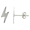 Tiny Sterling Silver Lightning Bolt Stud Earrings