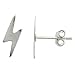 Tiny Sterling Silver Lightning Bolt Stud Earrings