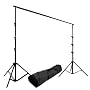 CowboyStudio Photography Backdrop Support System Crossbar - 2x 8 ft Stands and 10' Cross bar and Case
