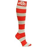 NCAA Ohio State Buckeyes Gray and Scarlet Stripe Dress Socks