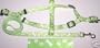Ultralite Step-In Dog Harness & Leash Set Small 12"-17" Lime Green Paws & Bones