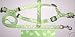 Ultralite Step-In Dog Harness & Leash Set Small 12-17 Lime Green Paws & Bones