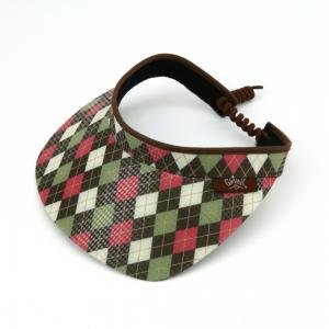 Glove ItTM Damenvisor Pink/Green Argyle