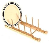 14.5 Standing Natural Wood + Dowel Plate Rack