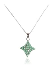 1.50 Carat Genuine Emerald 925 Sterling Silver Pendant