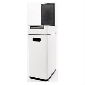 OXO Good Grips 1334203 Rectangular Touch Can, White/Stainless