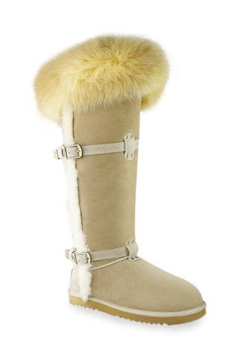 Women Boots Aukoala Australia Sheepskin Warm Boots For Womens Carlotta Tall US Size 7 Sand On Sale