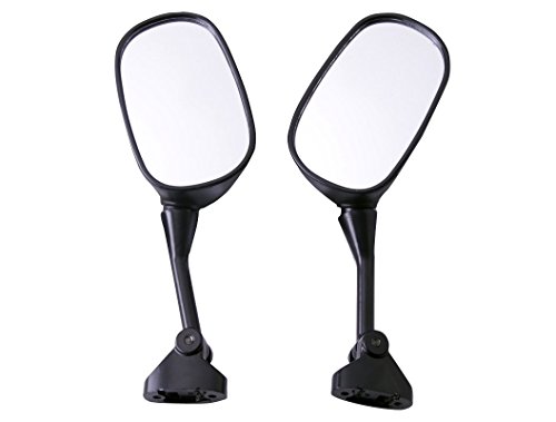 2 X Motorcycle Motorbike Outside Rear View Left & Right Side View Mirrors Installed On Fairing Fit For 2002 2003 2004 2005 2006 2007 2008 2009 HONDA VFR 800 V-TEC